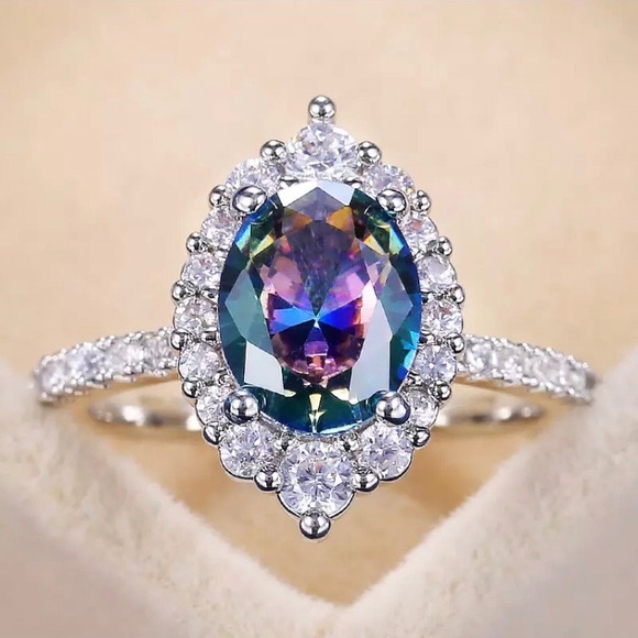 NEW Luxury 💎 Diamond Bague Sterling Silver Ring - Picture 2 of 8